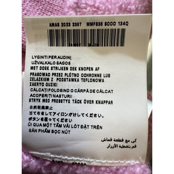 Miu Miu Pink Bouclé Wool-Blend Button-Up Cardigan With Pockets - Picture 11 of 16